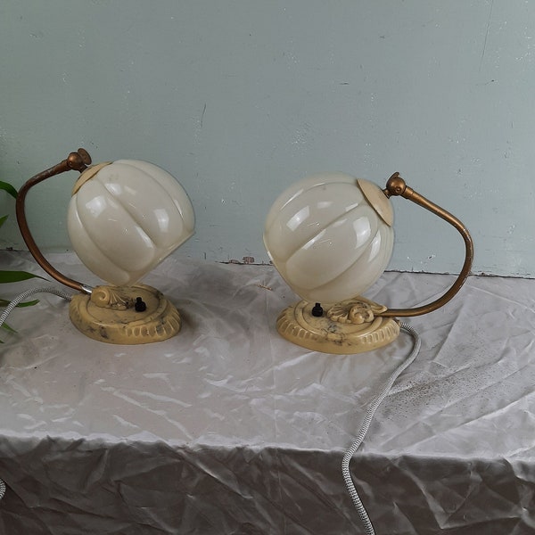 Set of 2 Bedside lamps in the style of Marianne Brandt '20