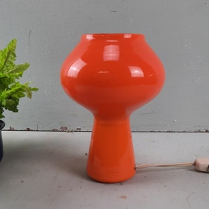 Very rare Orange Fungo Lamp by Massimo Vignelli for Venini Murano, 1956 image 1