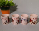 Set van 4 Paddington mokken, koffiebekers. Autum Spring Winter Summer Vintage