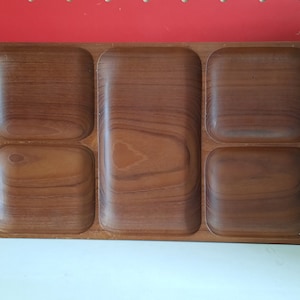 Serving dish teak wood vintage Redens design