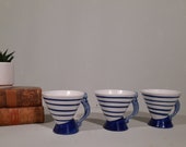 Set v 3 Nautische Mokken met Zeepaard-oor vintage