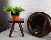 Franse Melkkruk melkstoel kruk, eiken Antic style