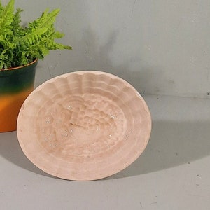 Antique Victorian Small White Ceramic Jelly Pudding Mold Vine Pattern by Societe Ceramique