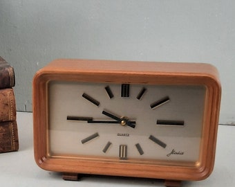 Unique Haid Table Clock Mantelklok Desk clock mid-century Spage age. Boho style retro vintage