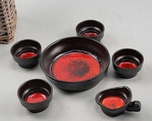 Vintage Fat Lava Pindaset, Jan van Erp snackset retro