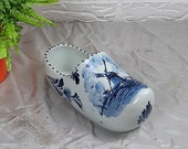 Grote Delfts Blauw Klomp Schoen vintage retro