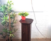 Vintage Plantenzuil met CD opslag '80