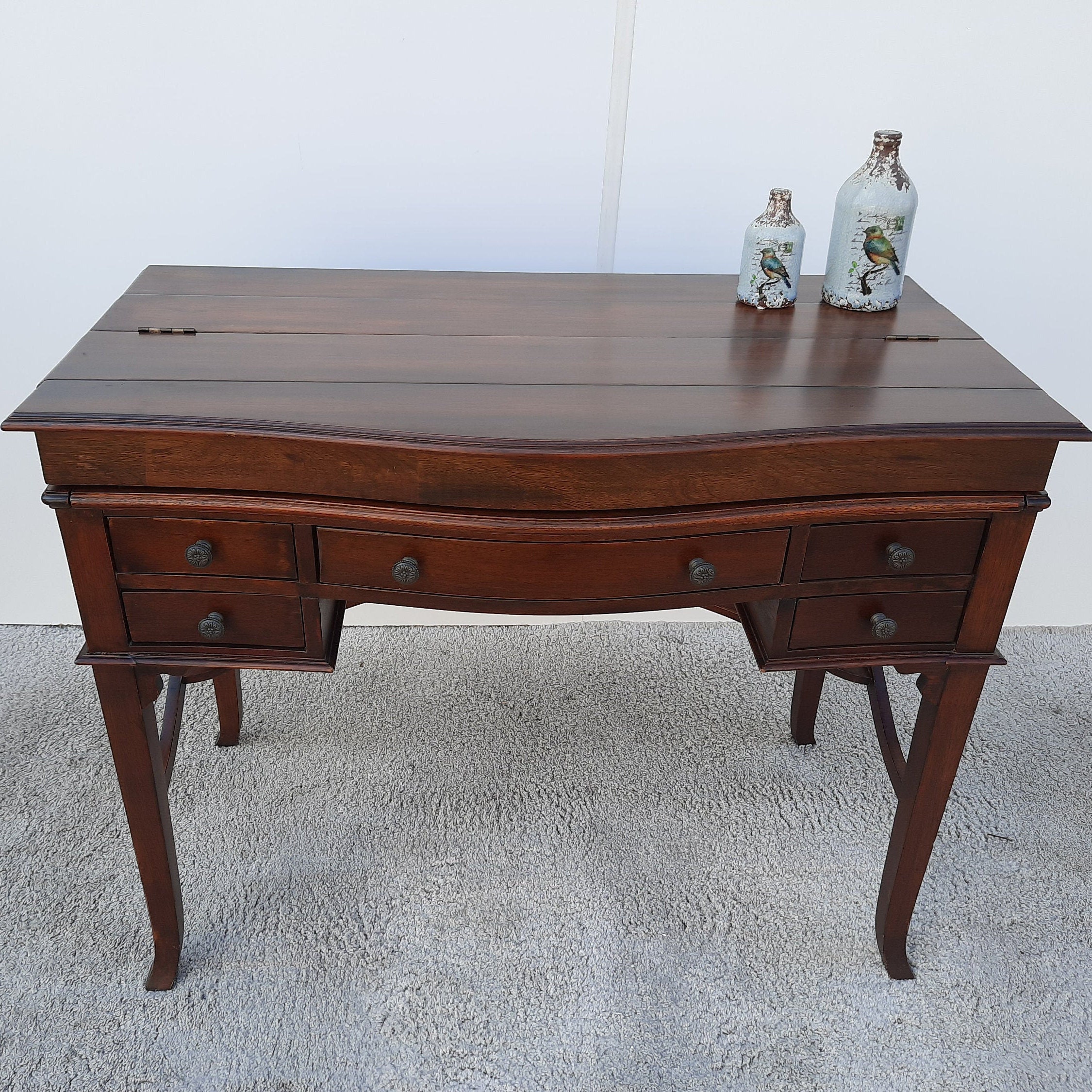 Theodore Alexander Campaigndesk With Croco Leather Vintage Etsy Canada