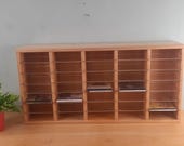 Wooden CD storage rack 140 places vintage