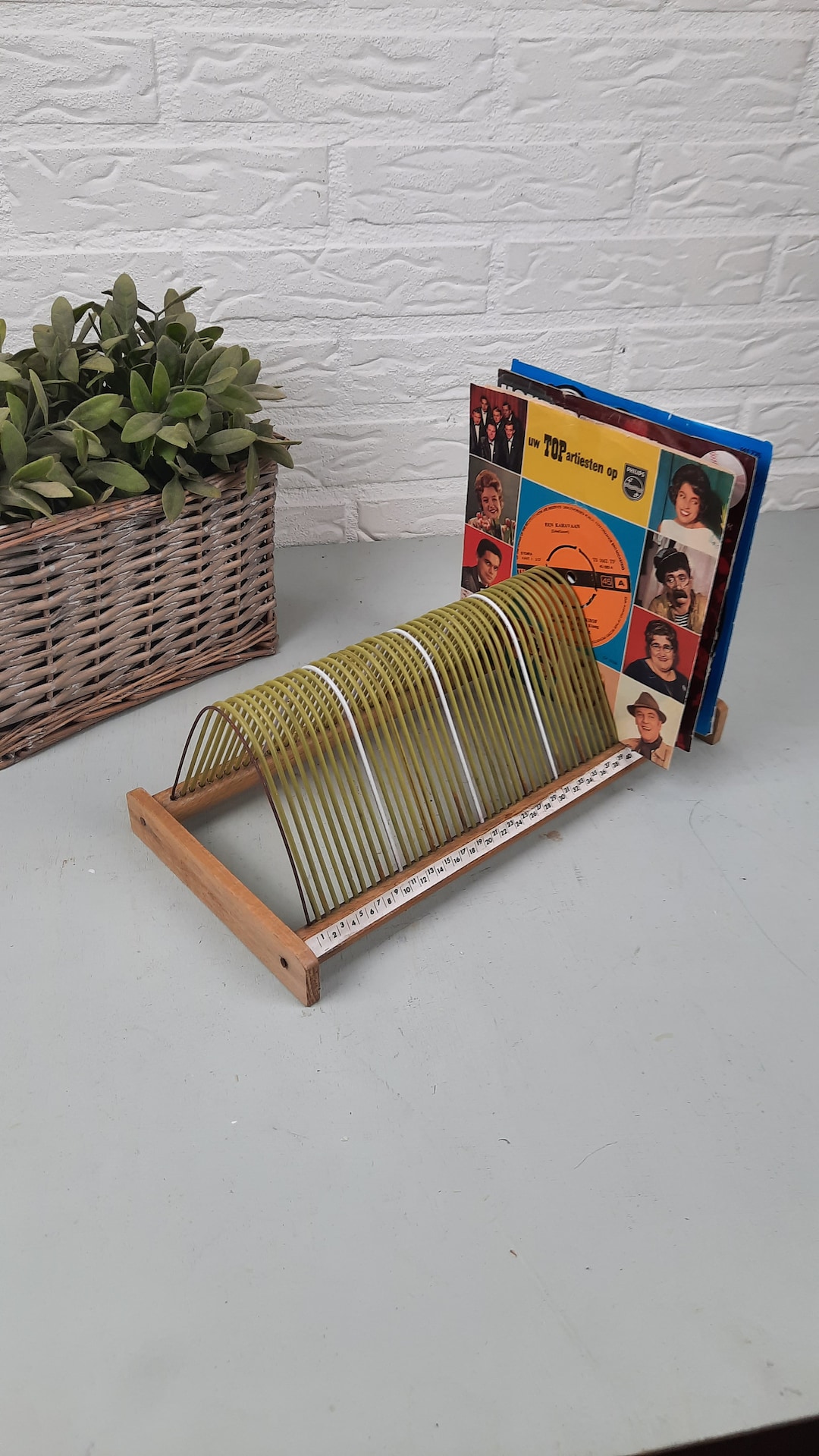 Vintage Single Rack Storage for 50 Singles Retro - Etsy