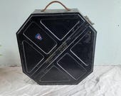 Źeer zeldzame Record Case Ijzeren Platenkoffer antiek