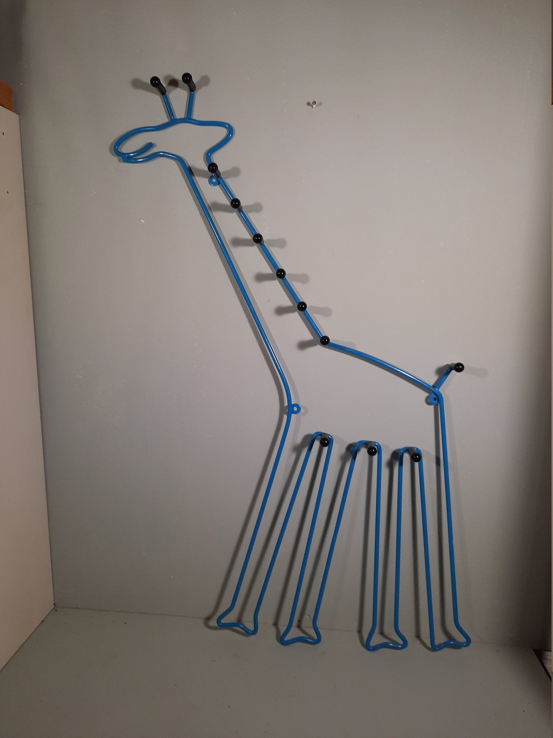 Vintage Ikea Giraffe Coat Rack Blue Children's Coat Hanger Etsy