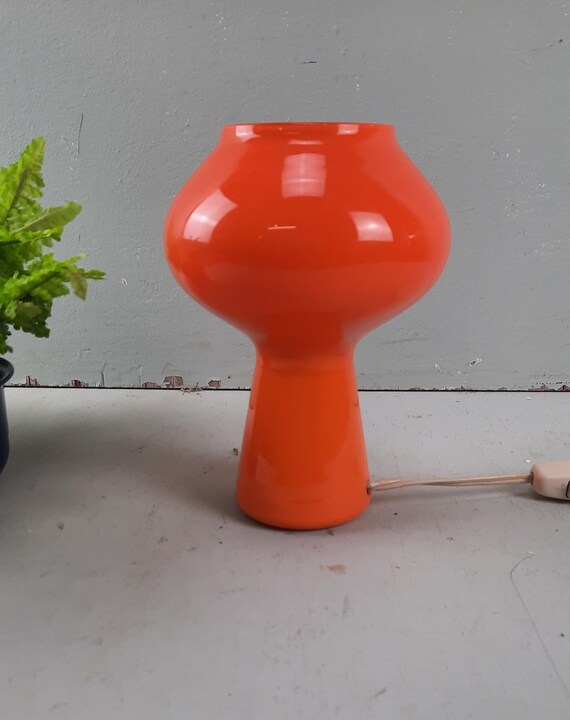Very Rare Orange Fungo Lamp by Massimo Vignelli for Venini Murano