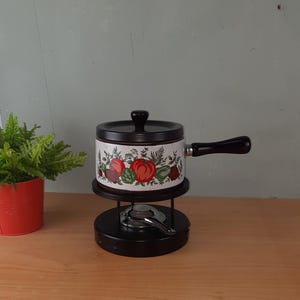 Vintage Wildfower Fondue pan fondue set 70