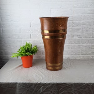 Vintage Oak Umbrella Stand, Standard retro