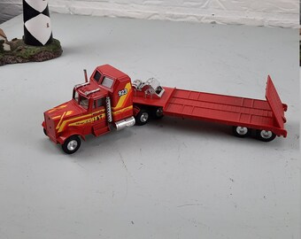 Miniature Joal 1/50 – Camion Scania R Topline Avec Remorque – Rouge – Diecast 385