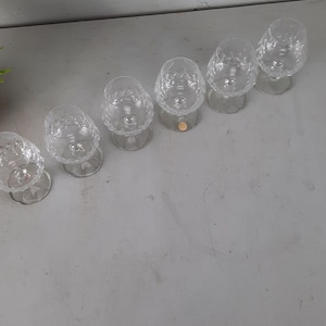 Set of 6 Schott Zwiesel Cognac glasses crystal '80s vintage