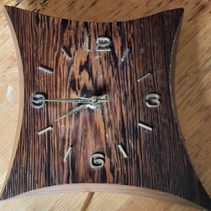 Mid Century Wooden Wall Clock retro