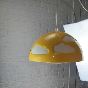 Vintage Ikea Skojig Hanging lamp yellow retro