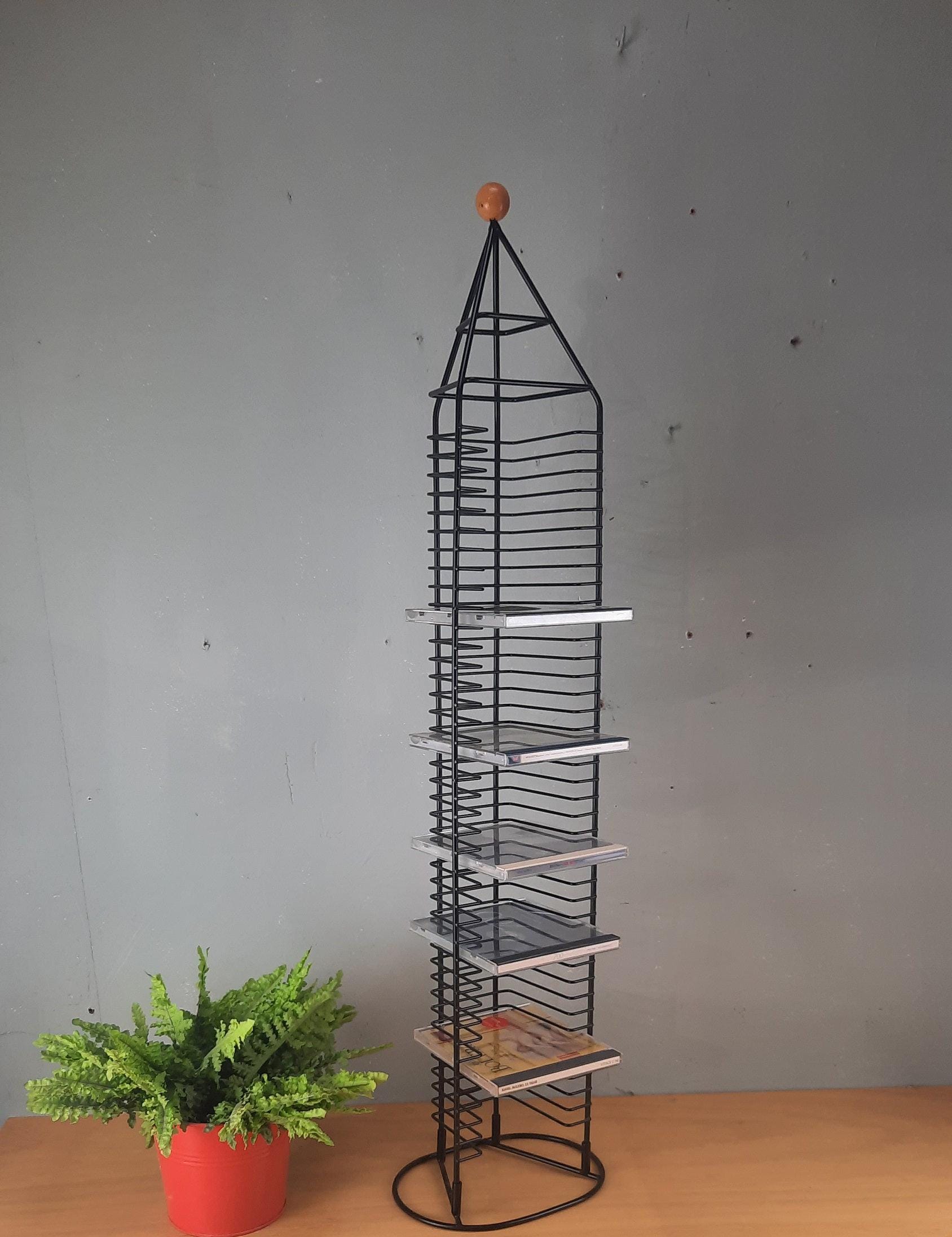 Vintage CD Tower Metal. With Space for 40 Cds. - Etsy