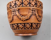 Vintage West Germany Scheurich Jasba Okergele Bloempot 5225/18  retro '60