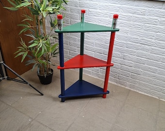 Vintage Shelf Pierre Sala Design, Pencil Shelf, 80s Memphis Style