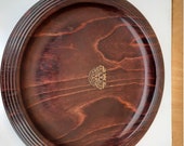 Vintage Gerling Sol-Ohligs houten dienblad met wapen Boppard am Rhein