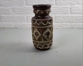 Vintage West-Germany vaas Bay, mosgroen mid-century retro