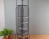 vintage CD toren met plaats voor 40 CD's retro zwart