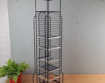 Vintage Wrought Iron CD / Media Storage Tower - Etsy