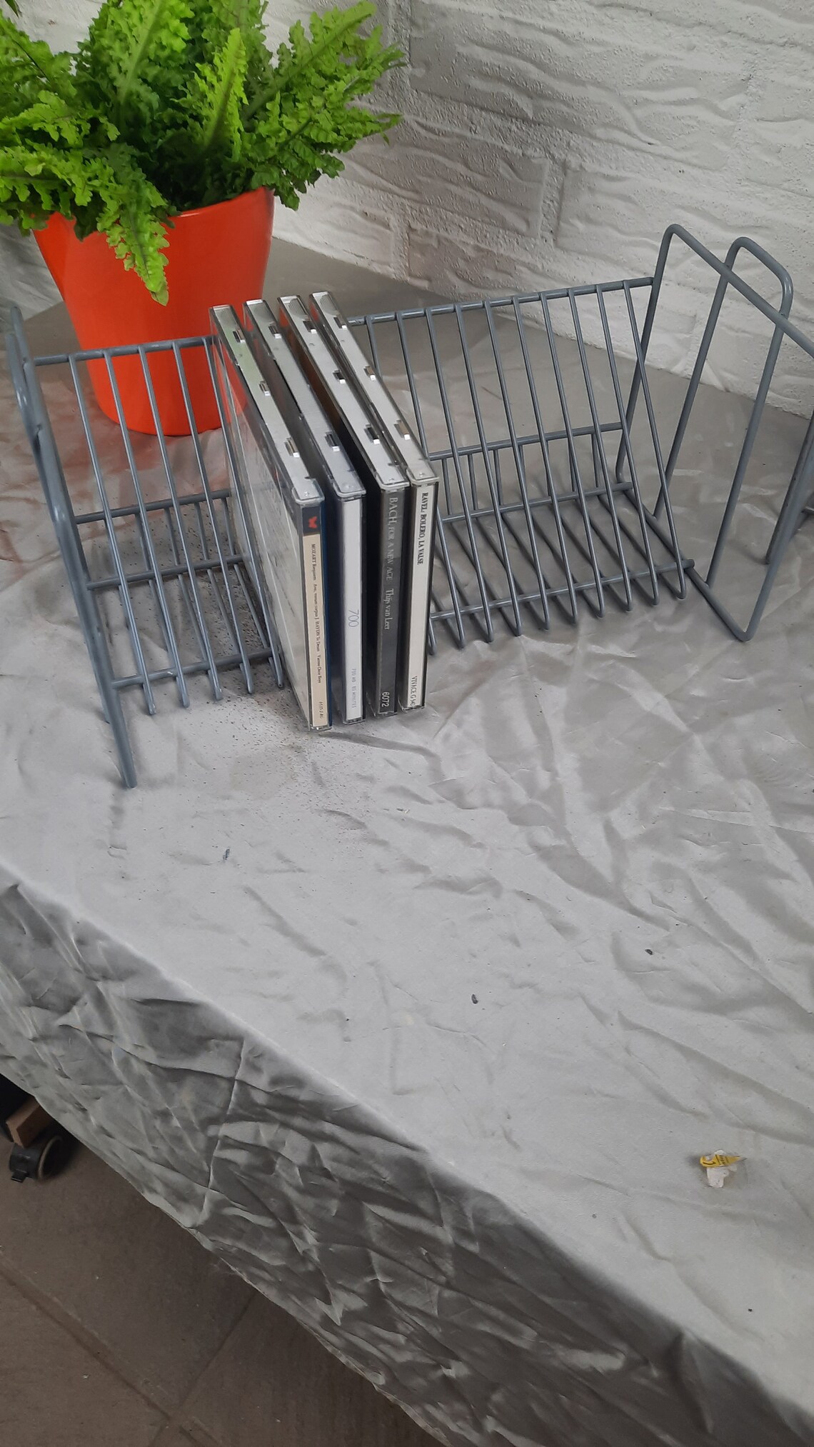 1 of 6 Funky Vintage Silver Color Metal CD Holder - Rack, Storage ...