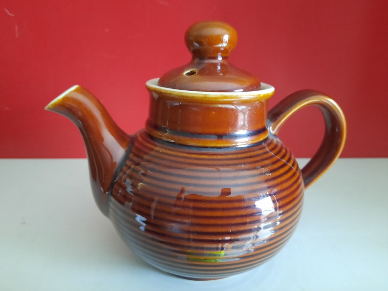 Vintage Melitta Teapot With Tealight Rechaud Retro Brown Etsy