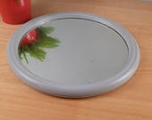 Unieke Grijze Tiger Spiegel 38cm vintage