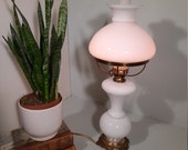 Vintage staande  Opaline Olielamp 220 V.