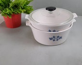 Set van 2 Pyroflam Ovenschalen met 1 deksel vintage