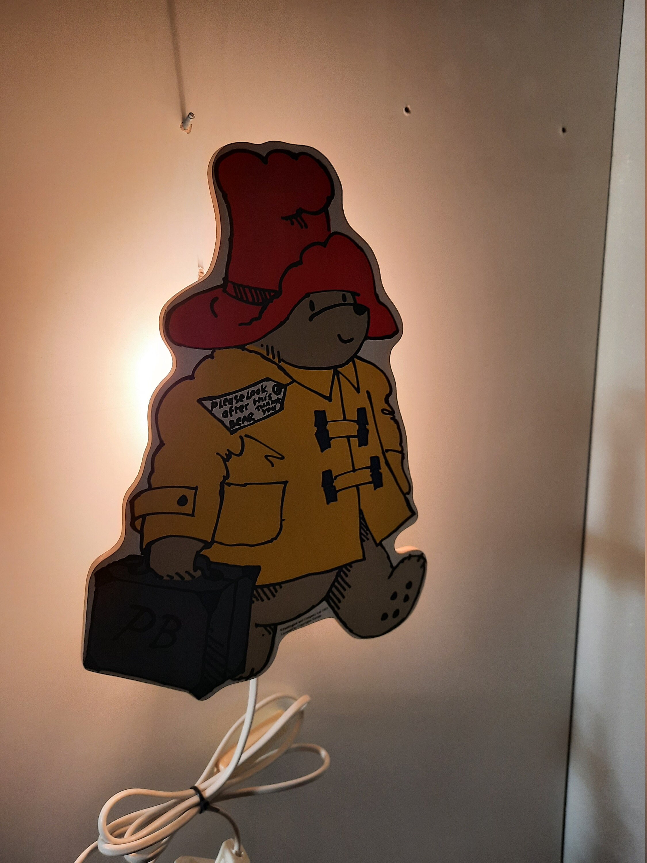Vintage Bear Paddington Wall Lamp Children's Lamp | Etsy
