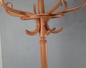 Vintage Thonet style coat rack bentwood '70