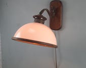 Vintage Steinhauer Mushroom Wandlamp retro eiken