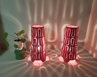 Ensemble de 2 lampes Kajuta vintage d’Ikea, rose