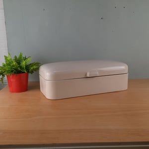 Retro Enamel Bread Box Vintage