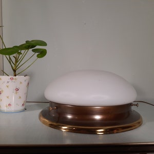 Opaline bronze Plafonniere 23 cm vintage