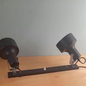 Vintage Anvia Spotrail wall lamp ceiling lamp from the 60s brown