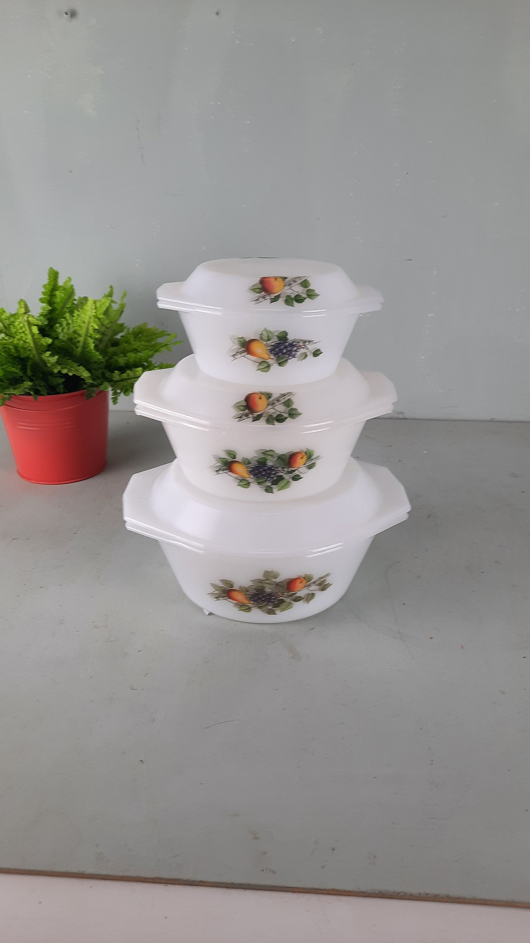 Plat de cuisson vintage Arcopal Fruits de France