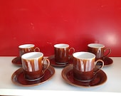 Espresso cups brown retro