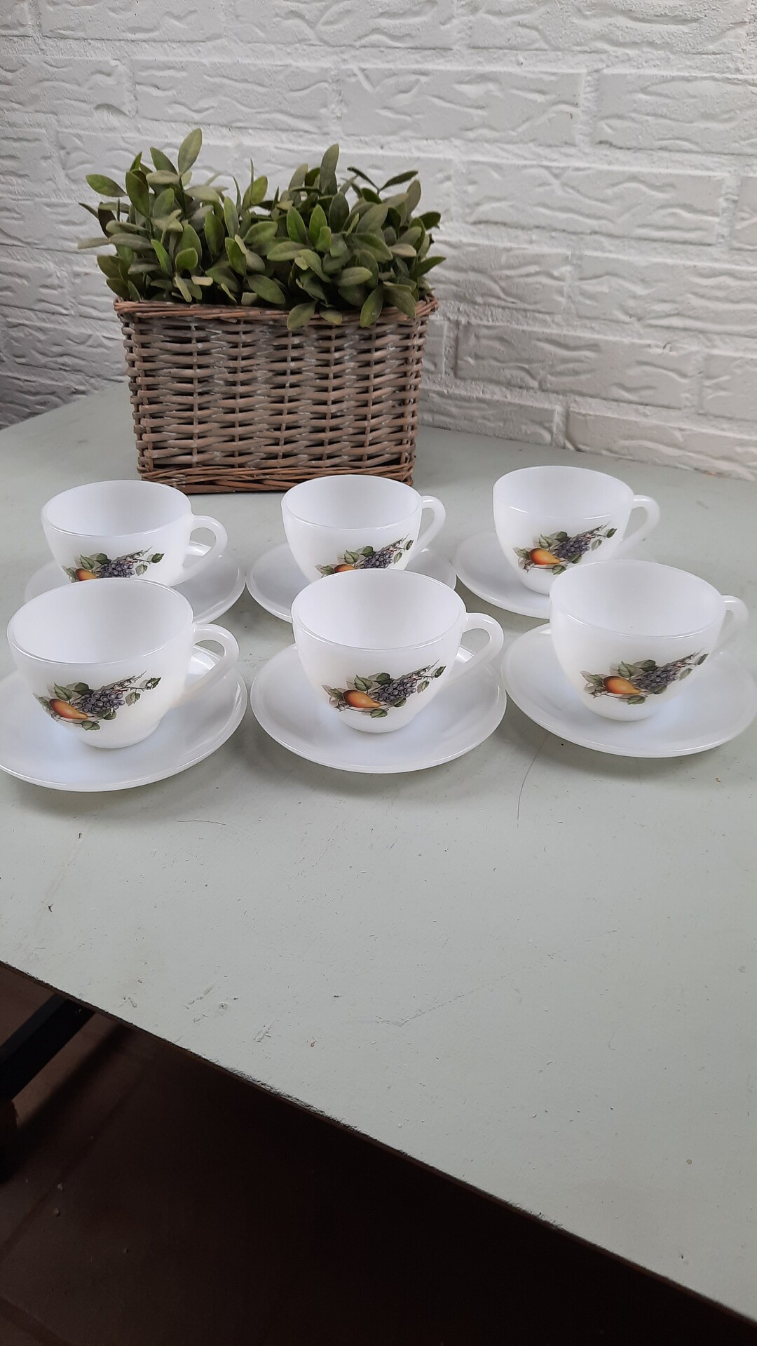 Rare Set of 6 Arcopal Coffee/tea Cup and Saucers Vintage - Etsy