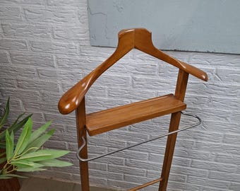 Vintage Fratelli Reguitti Brevettato style - Dressboy / Valet Stand Italian made - Mounted on Four wheels