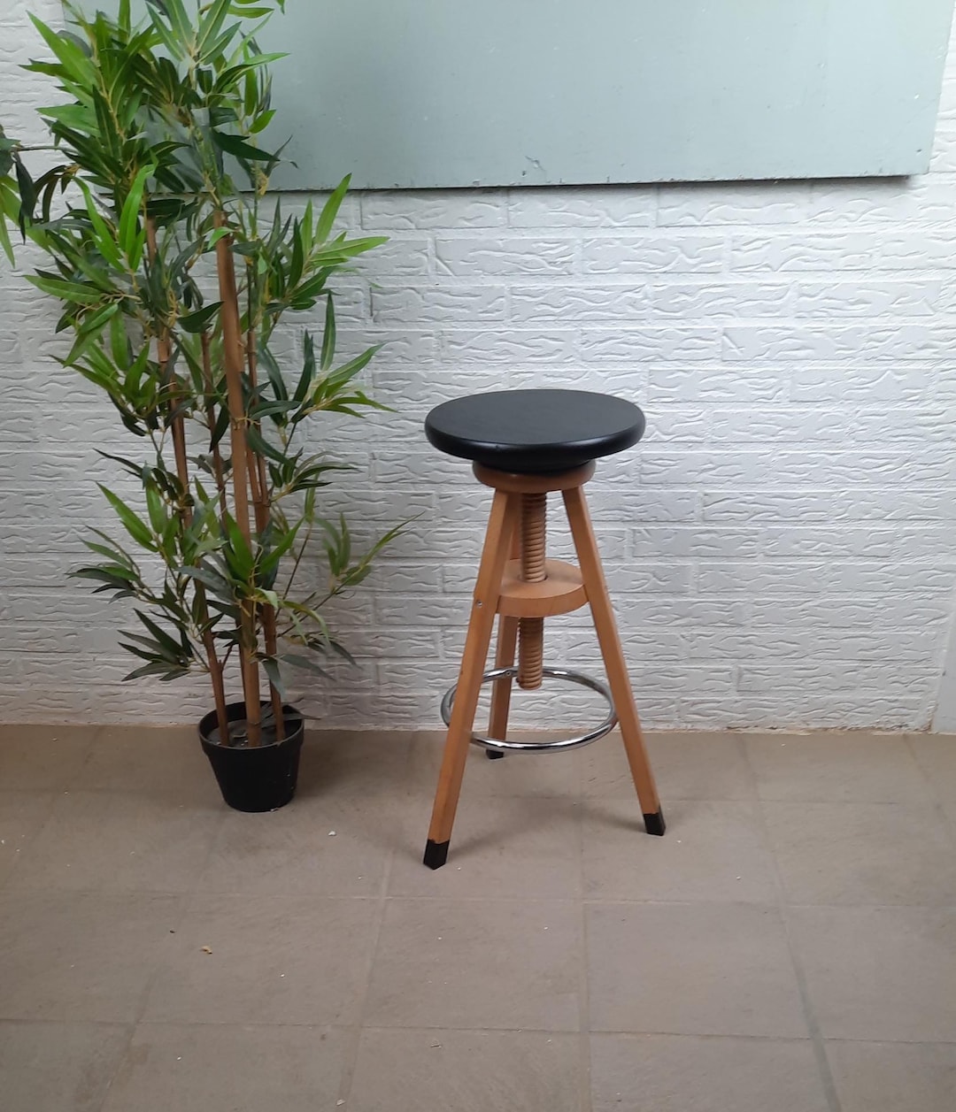 Vintage Ikea Studio Stool, Bar Stool, Artelier Stool, Drawing