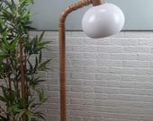 zeer zeldzame Solbackens Vloerlamp Mushroom in grenenhout vintange