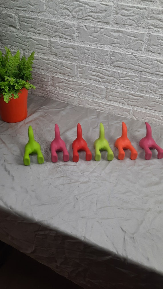 Set of 6 IKEA Bastis Fullcolor Dog Tail Butt Wall Hangers Hooks Hats Coats Keys Designed by Monika Mulder Etsy Norway