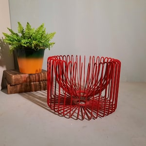 Ehlén Johansson for Ikea, Trådig metal fruit bowl, fruit basket or diy lampshade, great vintage from Sweden from the 1990's